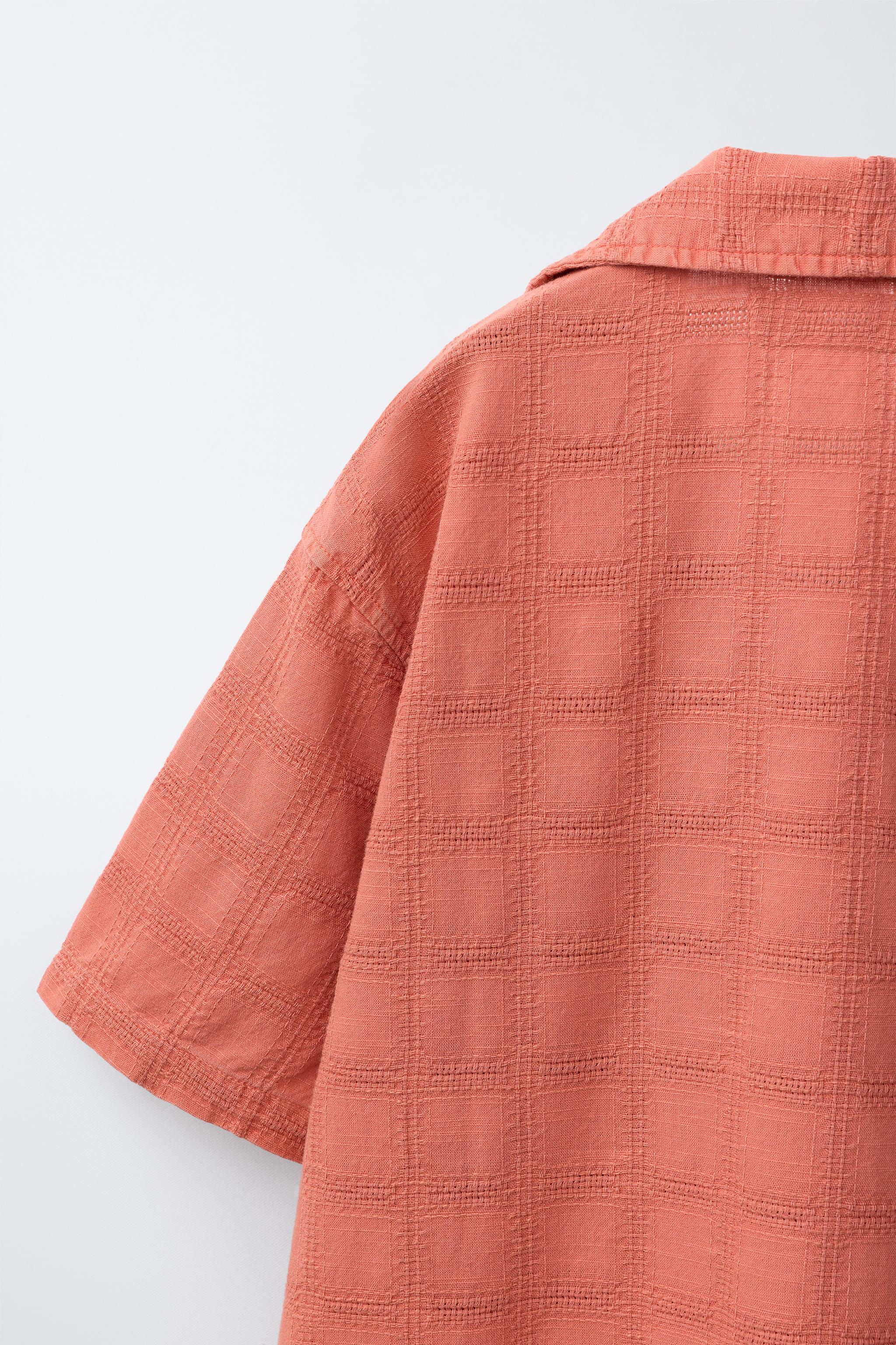 TEXTURED PLAID SHIRT